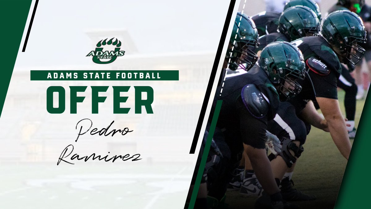 Pedro Ramirez (@pedroceo_) on Twitter photo Excited to say that Adams State Univeristy offered! <a href="/CoachGerm79/">Coach German Romero-Rosales</a> <a href="/GilaRiverHawks/">Gila River Football</a> <a href="/Mikedeesel/">Coach Denney</a> Excited to say that Adams State Univeristy offered! <a href="/CoachGerm79/">Coach German Romero-Rosales</a> <a href="/GilaRiverHawks/">Gila River Football</a> <a href="/Mikedeesel/">Coach Denney</a>