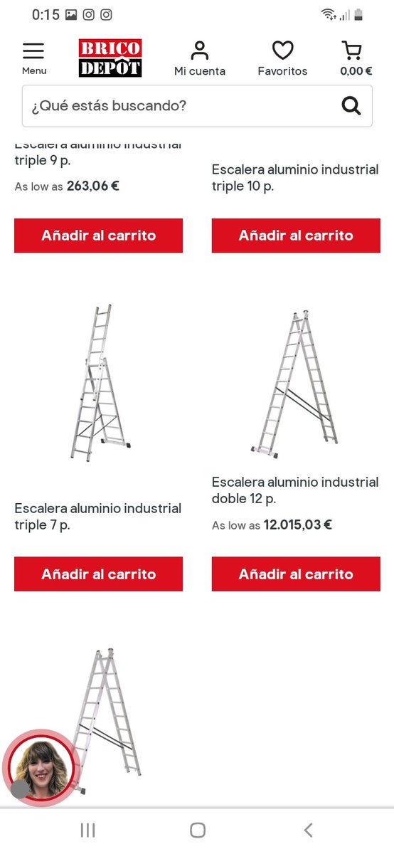 Barroso1907's tweet photo. Baratitas las escaleras en @bricodepot 
Estará todavía de comida empresa la o el de Marketing?
@ErPali_ 
@Mrlopera__ https://t.co/YHkSIN2rjT