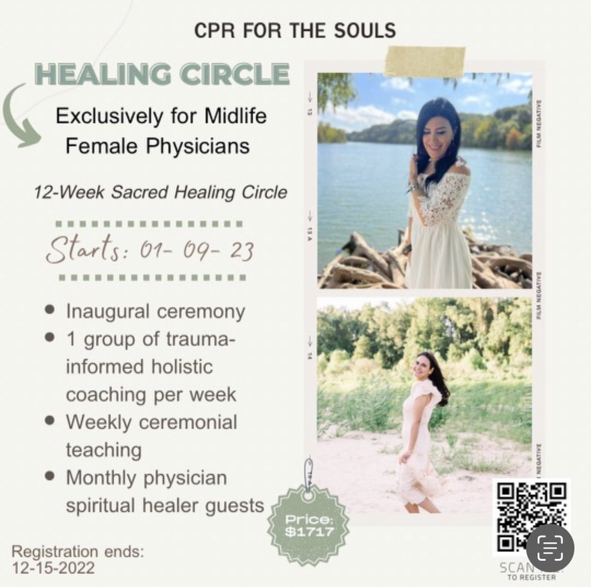 Calling on all midlife female physicians to join our soul tribe ♥️. “Healing Circle” is here! 

By joining Healing Circle, you will:

❤️‍🩹 Create calm and peace in new year 
❤️‍🩹 Put an end to spinning in anxiety, overwhelm and worry
❤️‍🩹 Stop beating yourself up #womeninmedicine