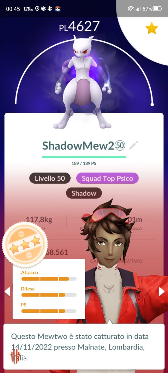 FusaroJohnny's tweet photo. Mewtwo Lovers 💜💜💜
3 ShadowMew2 level50....my best Pokémon Ever 👾👾
"Who Am I ? " Cit.
#PokemonGO #Pokemon #PokemonGoRaids #PokemonGORocket #ShadowMewtwo #Shadow #RocketLeague #RocKets撮影会 #Shadowrocket https://t.co/D3rVSeYl8e