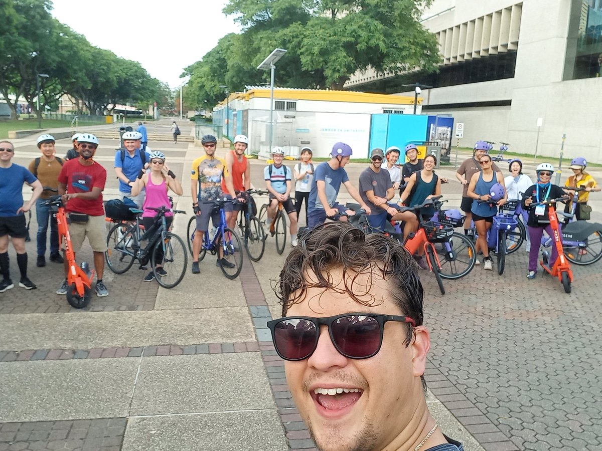 Third edition of the Peericyclic Bike Ride at #PPC17. No rain this time but still very moist! Thanks everyone for coming along! #ozchem #polymer