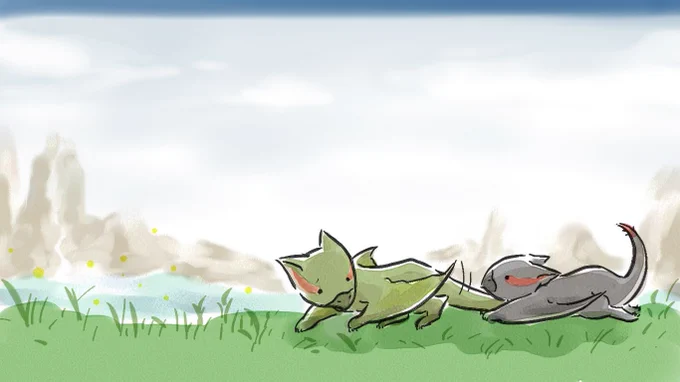 どさくさに紛れてモンハンラクガキ置いてく 