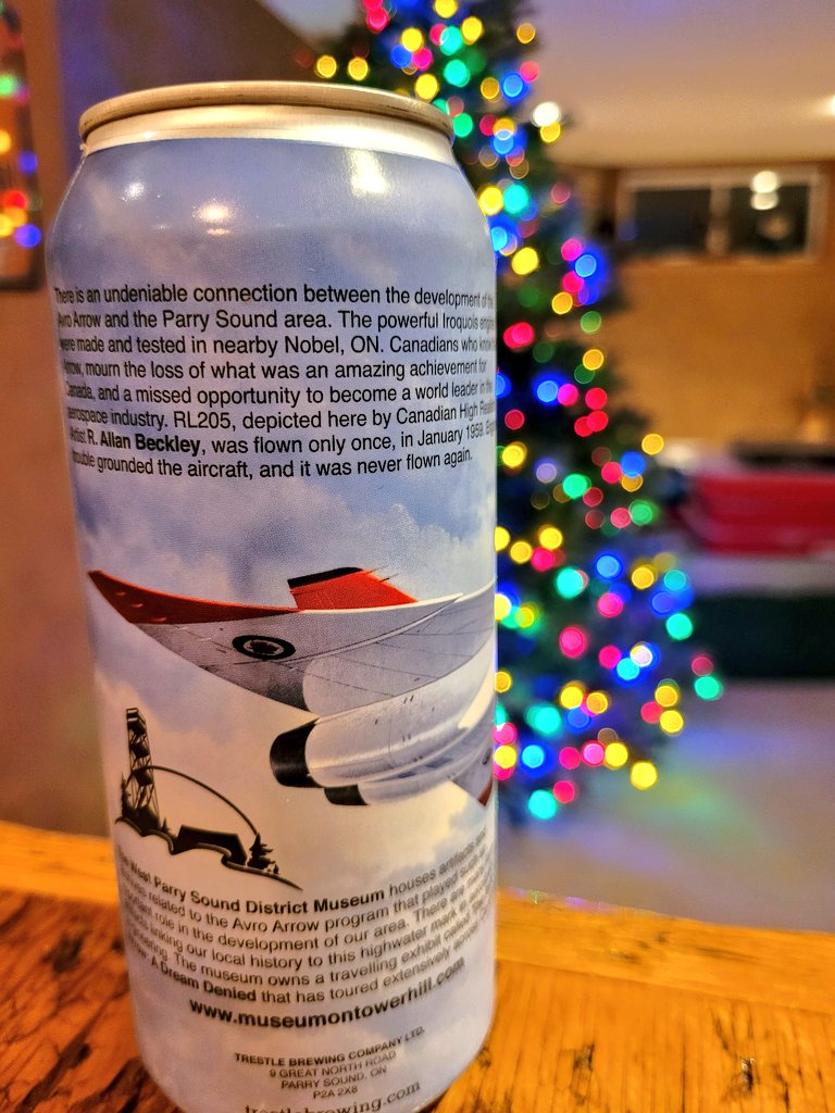 Day 12 of #BeerAdvent comes from one of my favourite breweries @trestlebrewing. Arrow Pilsner is a collab with @WPSDMuseum and has a brief history of the Avro Arrow on the back of the can. This story has always intrigued me! It's worth a Google search! Great artwork too!