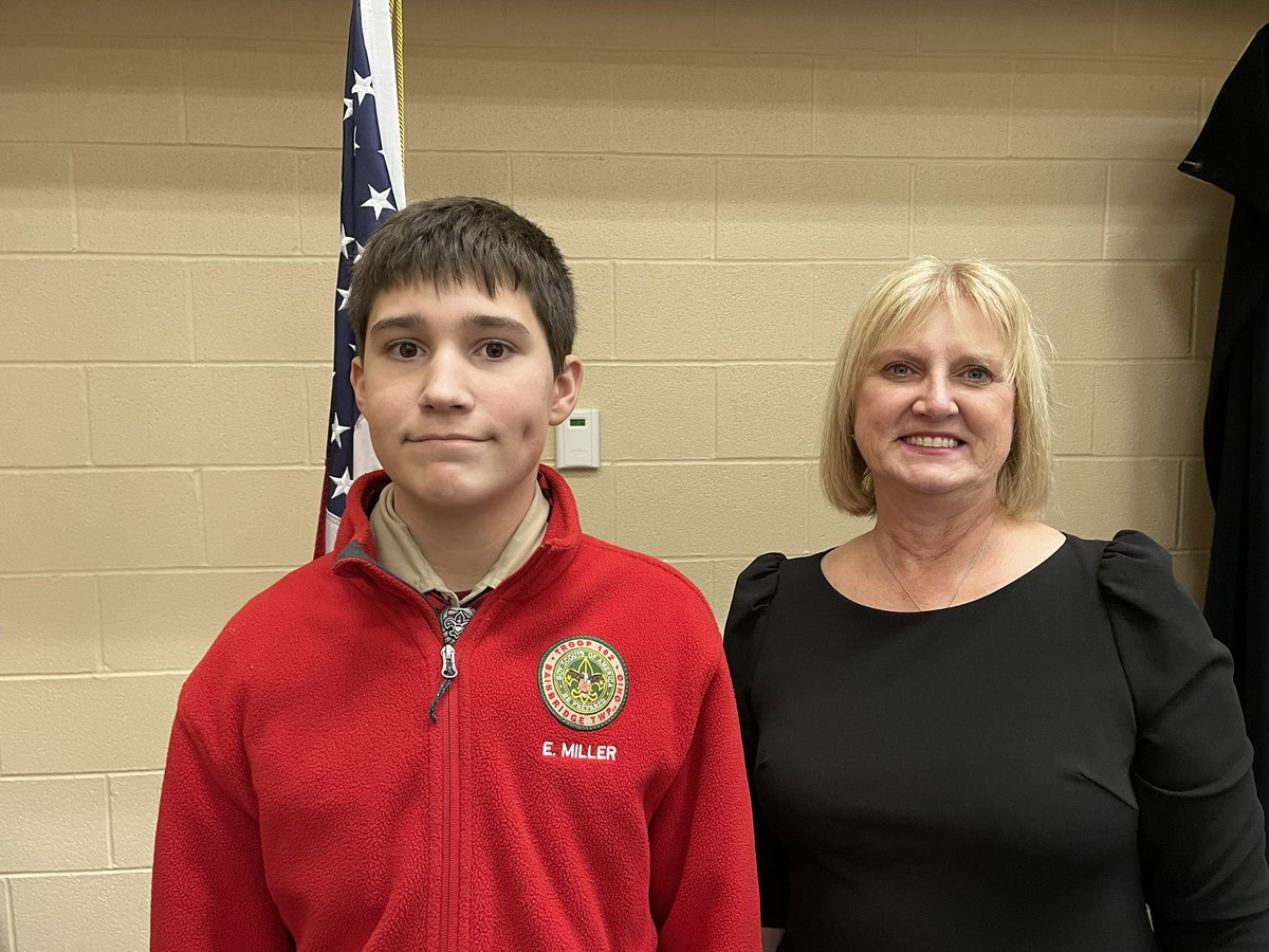 KenstonBOE's tweet photo. Thank you to @KenstonKMS student Evan Miller to opening the December Board Meeting with the Pledge of Allegiance. #kenstoninspired https://t.co/M1WRT1mfnJ