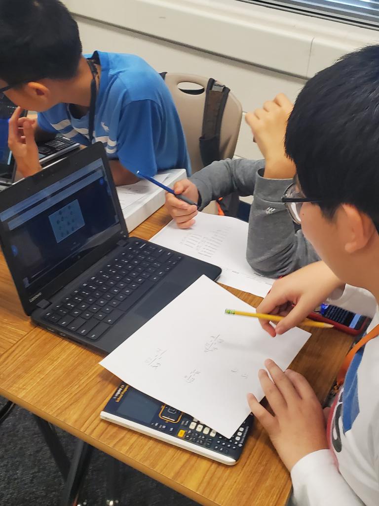 GreeneMath7's tweet image. Math 7 KAP Ss enjoy reviewing escape room style! Thank you Mr. Lasso for collaborating with Ts to create a fun experience. @SheilaBalash @spartan_speak