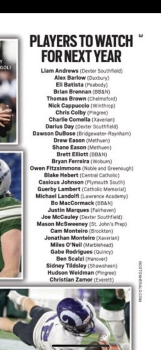 Thank you <a href="/BostonHeraldHS/">Danny Ventura</a> for naming to their players to watch for next year list!