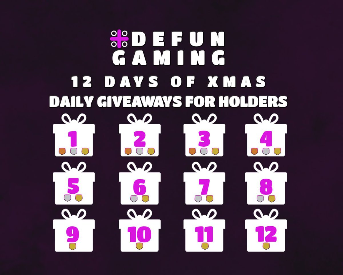 DePokerClub's tweet photo. INTRODUCING - 12 DAYS OF $DEFUN🎅🔥

Every morning up to and including Christmas Day, we’ll announce a gift we’re giving away to our holders, then each night we’ll give it away.

Full details and how to enter in https://t.co/XvXTrCMRxa

Begins tomorrow🎁 https://t.co/I8ch3PMyP4