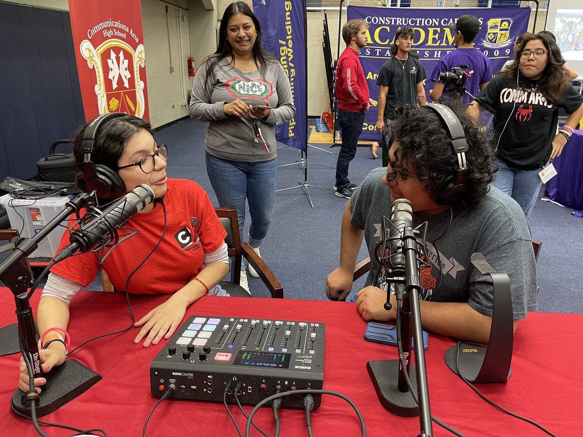 Come see us at the Magnet Fair right now at Paul Taylor Field House. <a href="/NISDComArts/">CommunicationsArtsHS</a> <a href="/NISD/">Northside ISD</a>