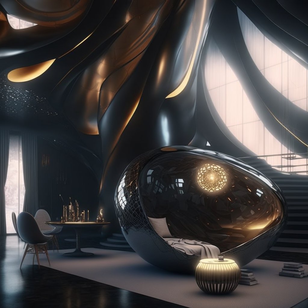 Sneak peek of my new interiors 🖤✨ #midjourneyai