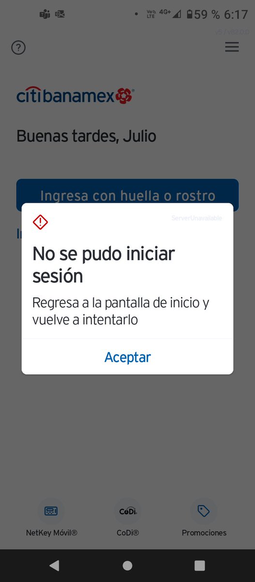 JulioCesarGlz's tweet photo. @ContactoCitibmx @Citibanamex 3 días sin poder usar la app, ni tampoco sirve el lector de QR para el Bancanet, mis pagos bien gracias... https://t.co/klljA8LE82