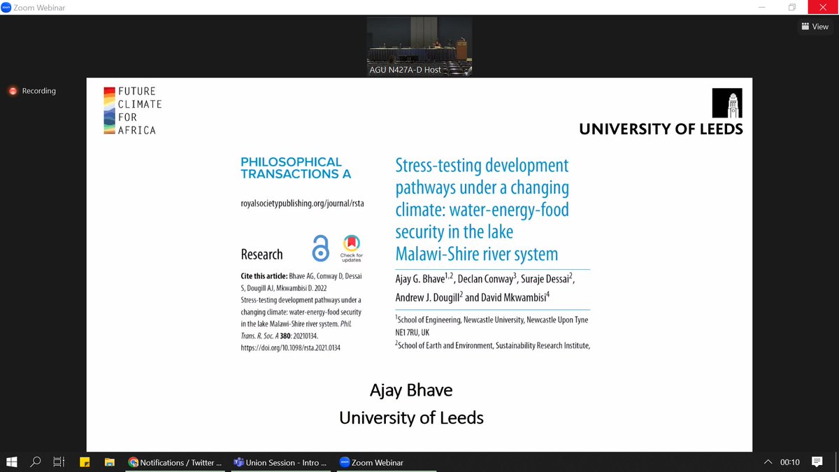 Presenting at the <a href="/multi_sector/">MultiSector Dynamics</a> session <a href="/agu/">Agustín Taberner</a> 2022, talking about <a href="/future_climate/">Future Climate for Africa (FCFA)</a> #UMFULA research in the #LakeMalawi and Shire River Basin in #Malawi,<a href="/sdessai/">Suraje Dessai</a> <a href="/AndyDougill/">Andy Dougill</a>, Declan Conway, &amp; David Mkwambisi <a href="/SEELeeds/">Earth and Environment at Leeds</a> <a href="/GRI_LSE/">Grantham LSE</a> <a href="/EnvLeeds/">Faculty of Environment - University of Leeds</a> <a href="/UniversityLeeds/">University of Leeds</a> published <a href="/RSocPublishing/">Royal Society Publishing</a>