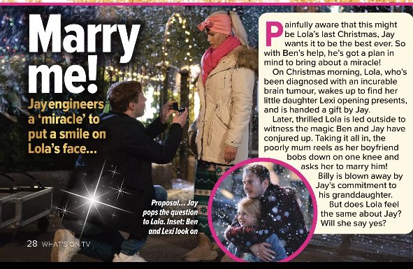 XxAmyxPopxX's tweet photo. Just going to be the cutest moment on Christmas Day watching Jay propose to Lola with Ben and Lexi looking on! Just melts my heart 🥺🥰❤️💍

#MaxBowden #JamieBorthwick #IsabellaBrown #DanielleHarold #BenMitchell #JayBrown #LexiPearce #LolaPearce #EastEnders #XmasDay #Jola https://t.co/WDCR1OCVje