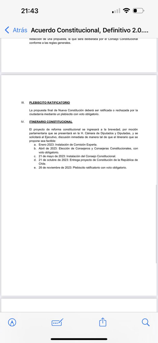 tv_monica's tweet photo. Aquí el acuerdo constituyente  que firmarán en minutos “Acuerdo por Chile” @CNNChile https://t.co/NzVEP6YIE7