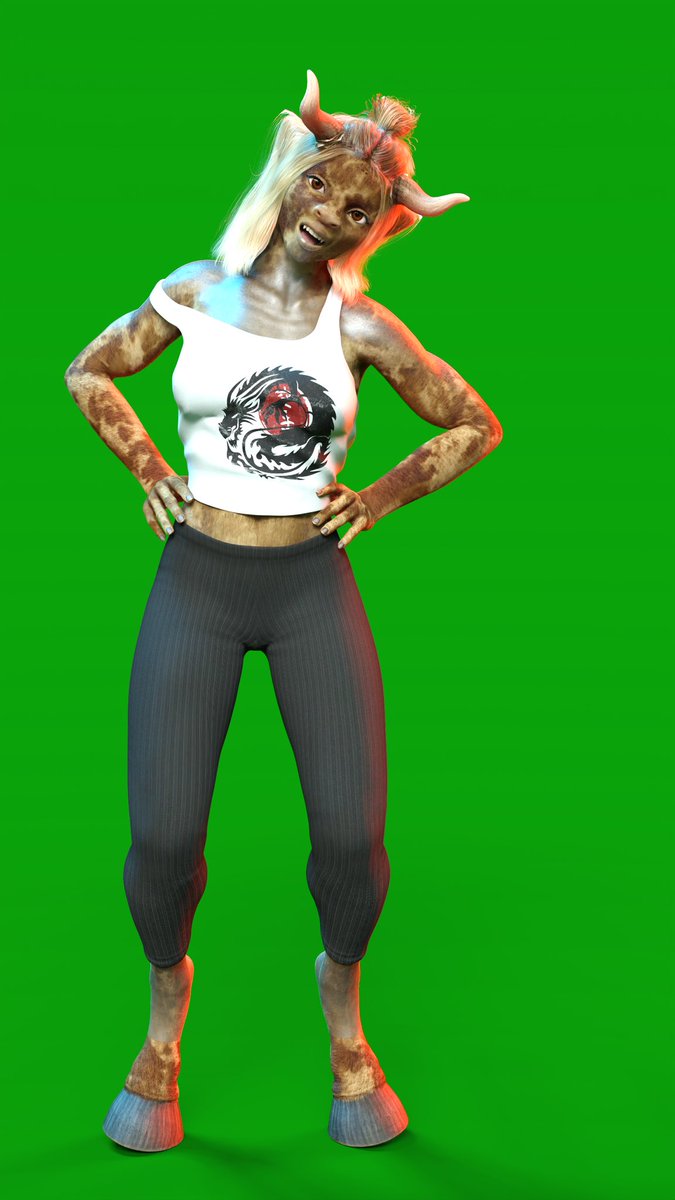Postboned_Games's tweet photo. Been having a different kind of play the last few days. I decided to attempt to make some Monster Girls. What do you think?

#MonsterGirls #Daz3D #3dart #3DCG #visualnovel https://t.co/MnhvOzrU6R