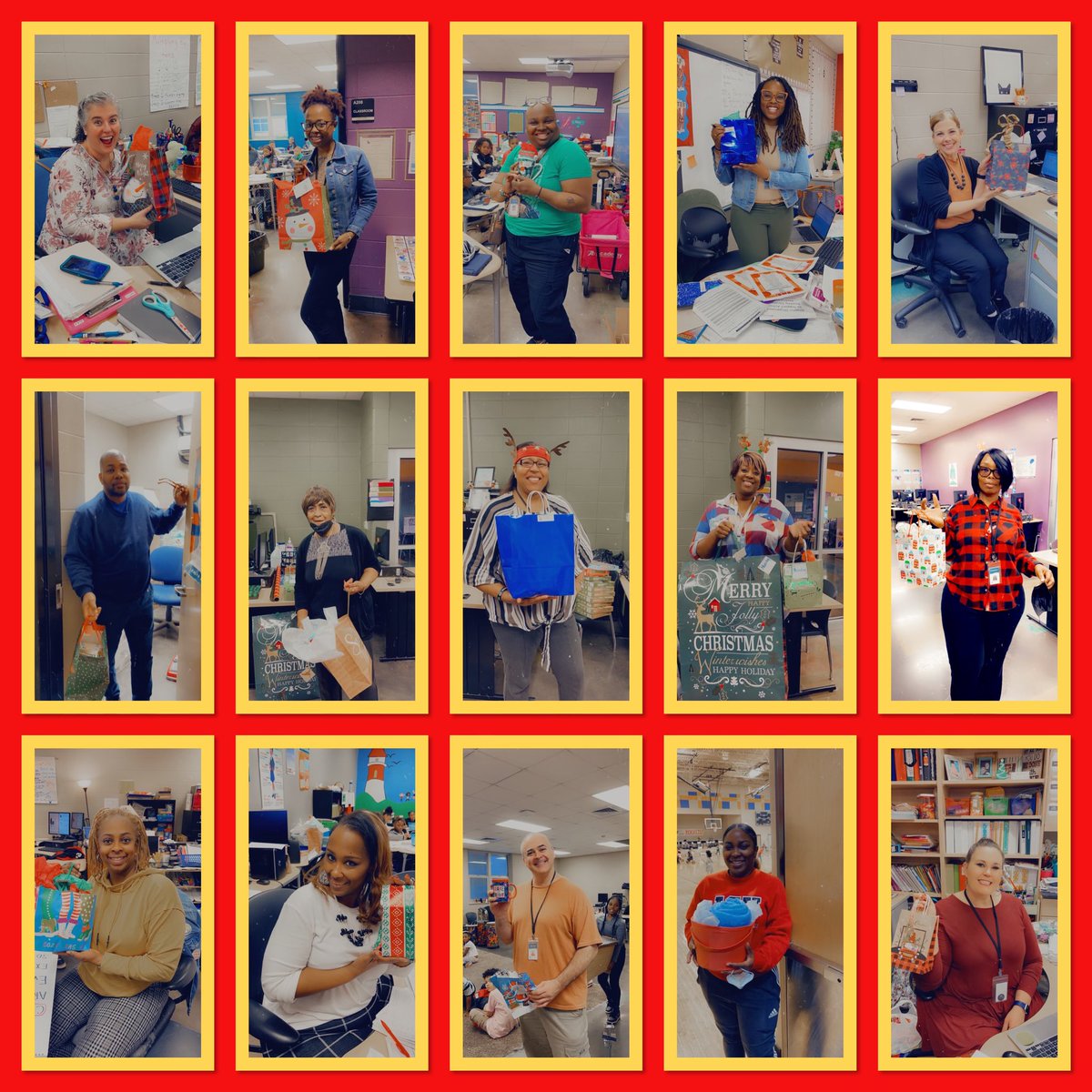 WestEndAcadBham's tweet photo. @WestEndAcadBham we celebrate the last week (before winter break) of fun with our colleagues! Day 1 of Secret Santa! #weaRockets were all smiles! @VicDenise84 @ChandraBlackmo8 @BhamCitySchools https://t.co/K9sJ3Pglds