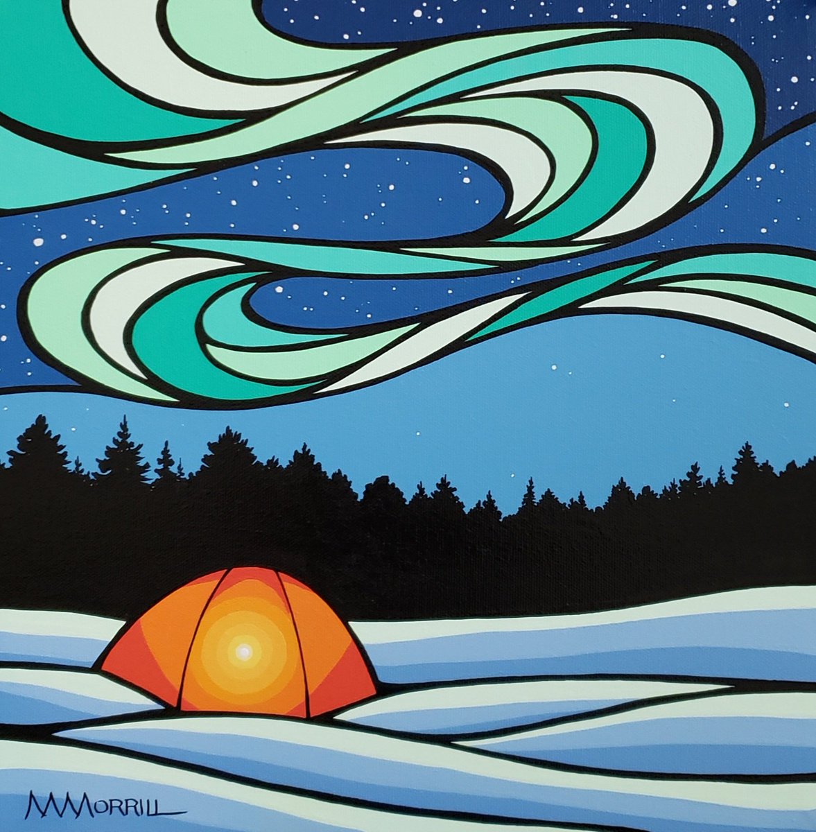 MMorrillArt's tweet photo. Winter Adventure II 
12x12 acrylic on canvas https://t.co/gRpAdf3cXI