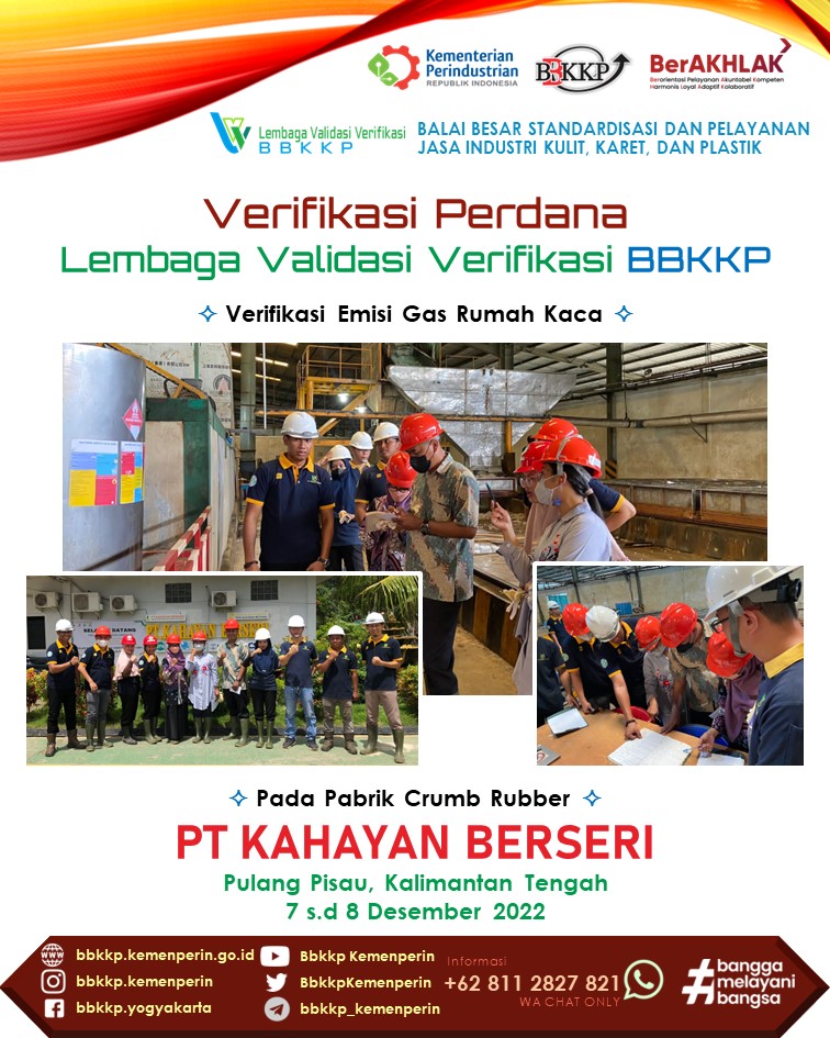 BbkkpKemenperin's tweet image. Kegiatan verifikasi perdana LVV BBKKP yang dilaksanakan pada Pabrik Crumb Rubber PT Kahayan Berseri (7-8 Des 2022) di Pulang Pisau, Kalteng adalah verifikasi GRK sesuai ISO 14064-1:2018

#kemenperin_ri #bbspjikkp #bbkkp
#validasi #verifikasi #grk #lvv
#jagaindustri #industrikita