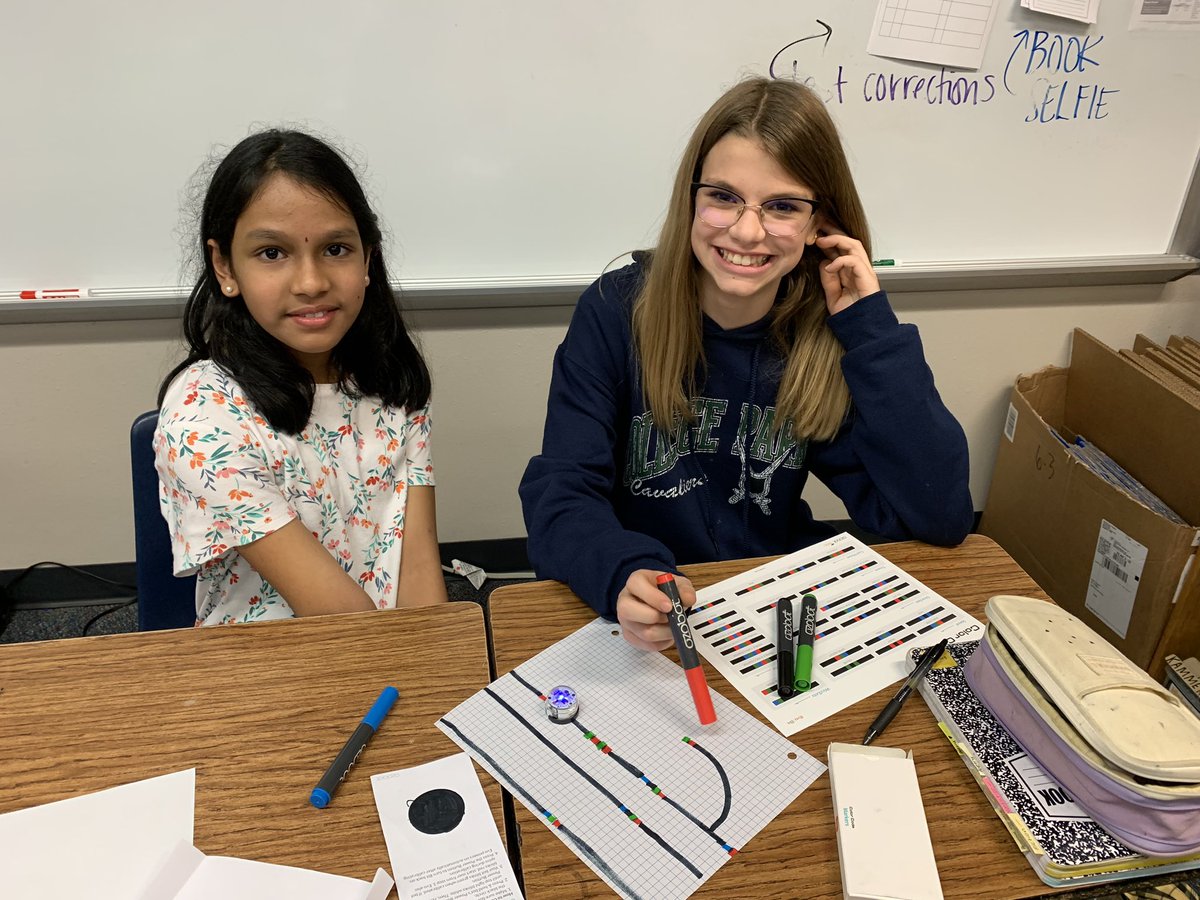 gottasectech's tweet photo. Our #HourofCode #CSEdu weeks continue! Mrs. Widemon won our first prize! Swag from various #tech companies & @mrswardinsky Mrs. Osborn, & Mrs. Kammer’s classes are coding by color & #coding using #codemonkeystu @CodeMonkeySTU #Ozobots https://t.co/wrc6q5y2R4