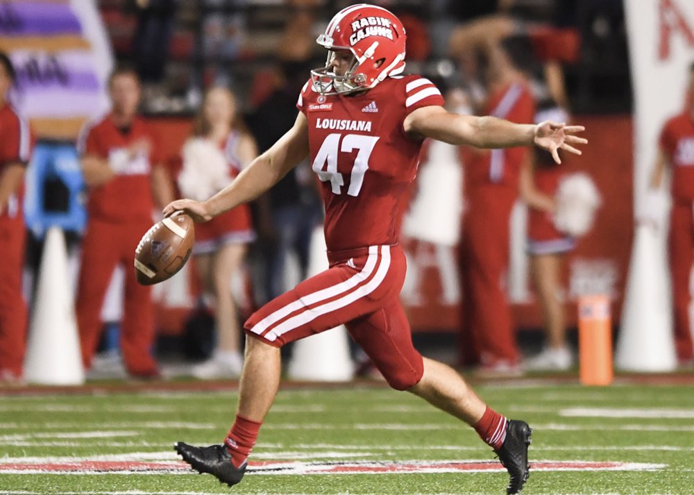 After a great conversation with <a href="/CoachPaschall/">Luke Paschall</a>, I’m blessed and thankful to receive an offer to further my academic and athletic career at the University of Louisiana at Lafayette!

<a href="/BFentress/">Brad Fentress</a> <a href="/OneOnOneKicking/">OneOnOne Kicking Camps🏈</a> <a href="/_Mike_McCabe/">Coach Mike McCabe</a> <a href="/Dunlapaustin22/">Austin Dunlap</a> <a href="/rporter00/">RacePorter</a> <a href="/HKA_Tanalski/">Adam</a> <a href="/thomasleoleo/">Thomas Leo</a>
