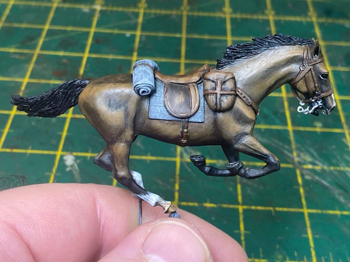 marcuswhite's tweet photo. #OhMerde
Almost qualified as a 1/35 horse whisper painting this lot. I’m getting close to finishing all 7, then onto the riders! 😆👍 https://t.co/3XlM7uhGzQ