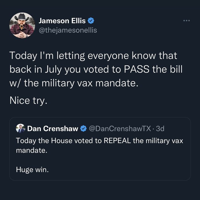 ️💫Emmy💫 ️ on Twitter: "Crenshaw is a despicable fraud. He is hoping