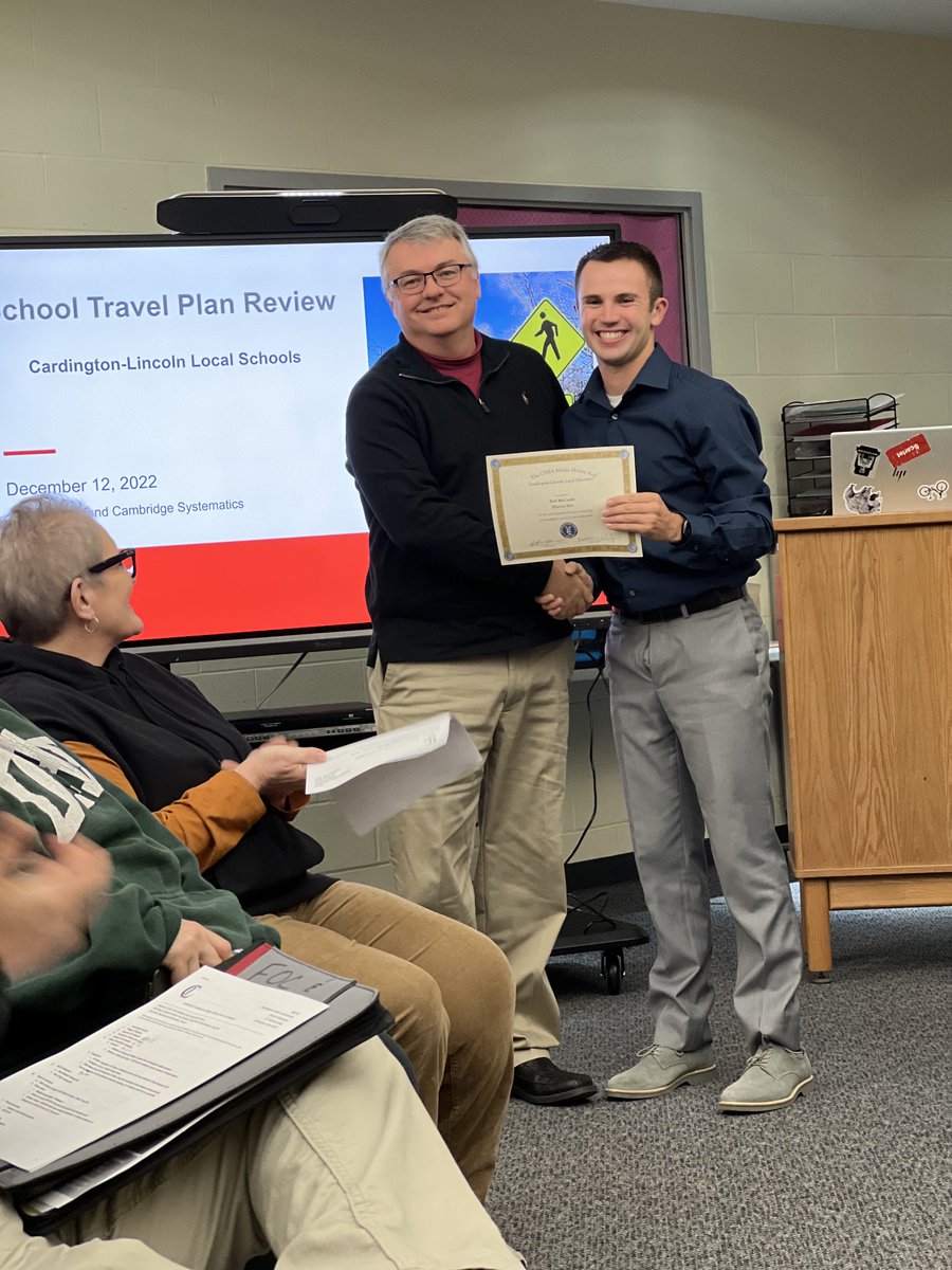 McMotorsport's tweet photo. Thank you to the Cardington-Lincoln school board’s ⁦@QuinnMaceyko⁩, the entire board and Superintendent Brian Petrie for the OSBA Media Honor Roll award. It’s always nice to be recognized! Cardington is a special community, and I’ve enjoyed covering their many successes! https://t.co/bkfh2M67up