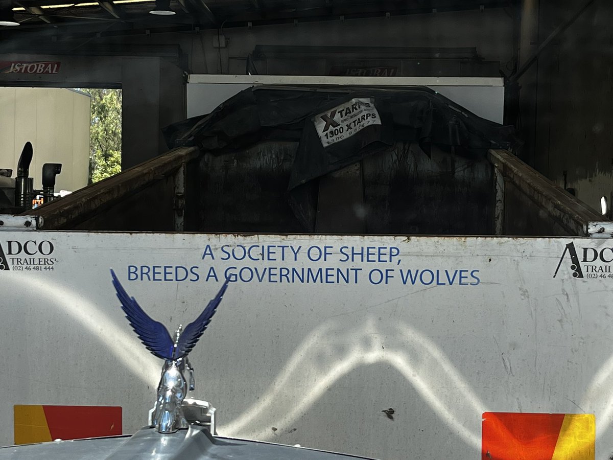 theoztrucker's tweet photo. Dump truck wisdom at the truck wash. https://t.co/T9w5WDULOm