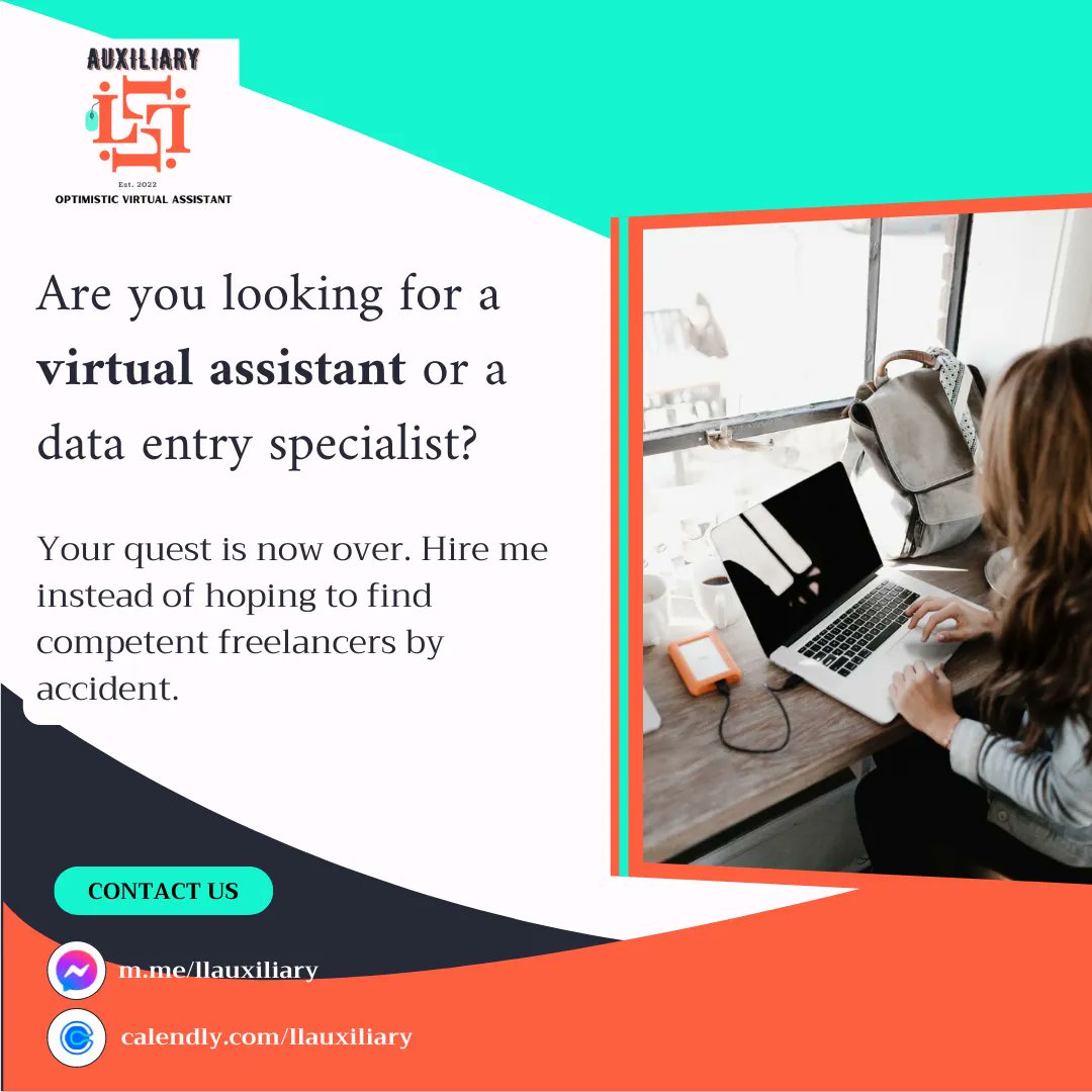LLauxiliary's tweet photo. Are you looking 👀 for a virtual assistant or a data entry specialist? Your quest is now over. Hire me instead of hoping to find competent freelancers by accident.

#llauxiliary #llauxiliaryva #theoptimisticva #llauxiliaryvaservices #llauxiliaryvirtualassistant #socialmedia https://t.co/MvCKG1f97f
