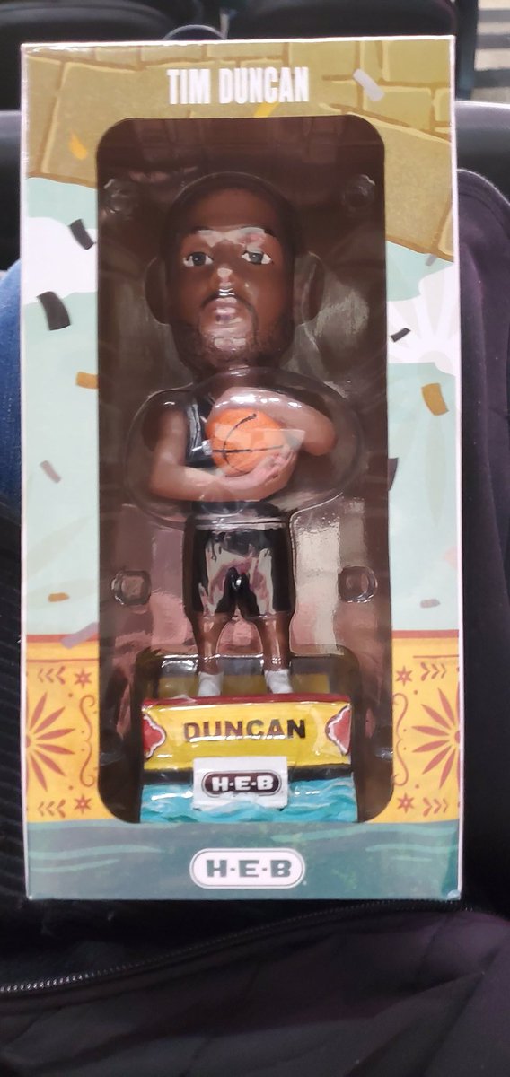 kldakadinks's tweet photo. In San Antonio for Spurs vs Cavaliers.  Excited to see @spidadmitchell.  Came in the door and was given a Tim Duncan bobblehead.  @CardChronicle it's all yours if you want it!! https://t.co/KXAoGQ35GM
