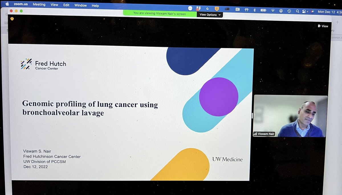 Great to have UW PCCSM PRS (Pulmonary Research Seminar) back after a COVID hiatus the last two years! Thanks Sarah Holton and Viswam Nair for informative and innovative talks @Trockenlungs @uwpccm @UWDeptMedicine @fredhutch