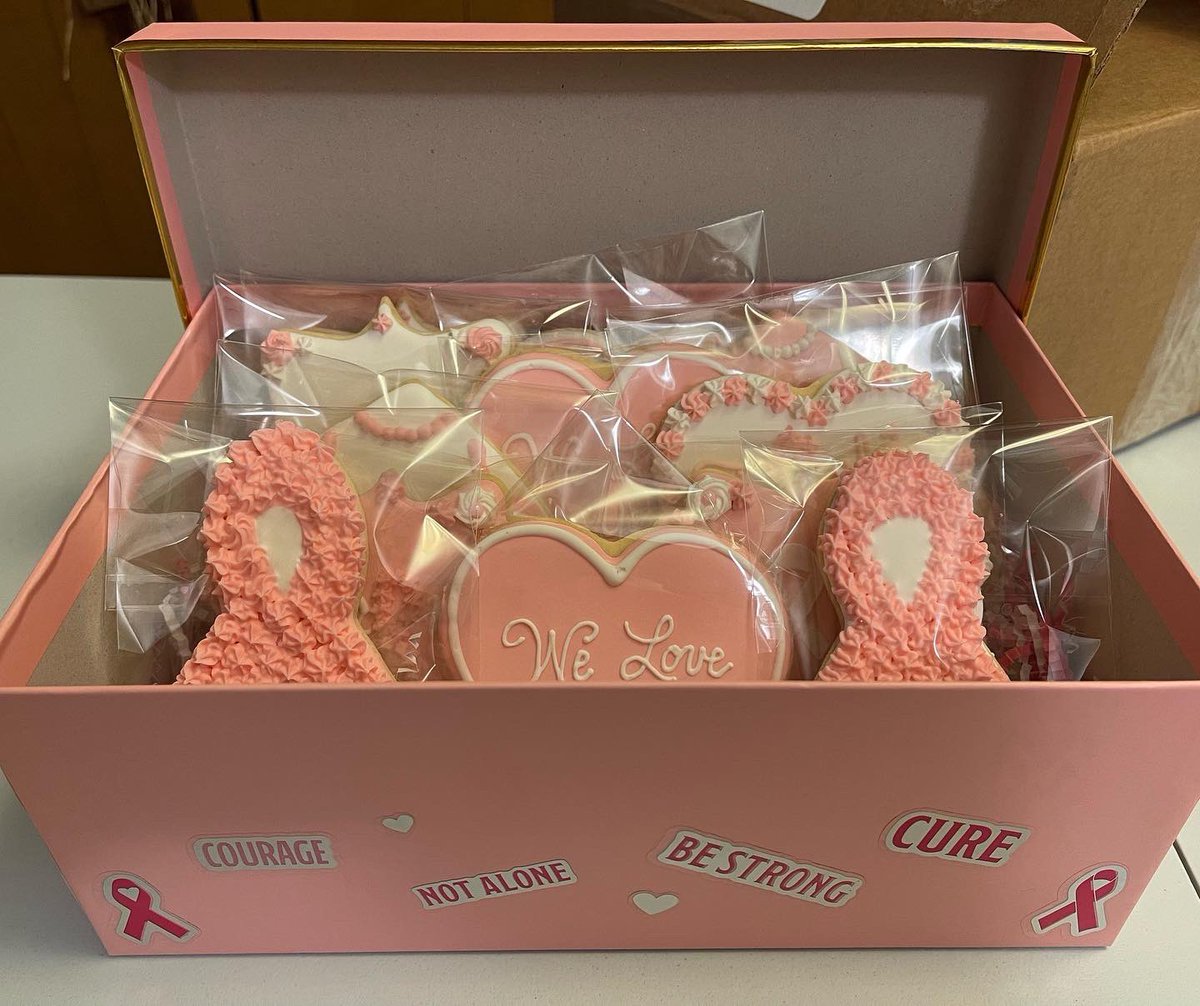 Cookiebaker219's tweet photo. Made a precious set of hope &amp; love for a breast cancer warrior -from her family💗🫶🏼💗 It was an honor! #breastcancerawareness #hope #sugarcookies https://t.co/0e2SYNmdEQ