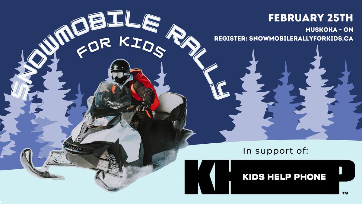 The Snowmobile Rally is a unique and fantastic winter adventure in Muskoka! Teams of 1 to 4 people will embark on a scavenger hunt through the gorgeous, snowy trails of Muskoka. 
Feb 25th
Deerhurst Resort 
For more info, to register or sponsor visit snowmobilerallyforkids.ca