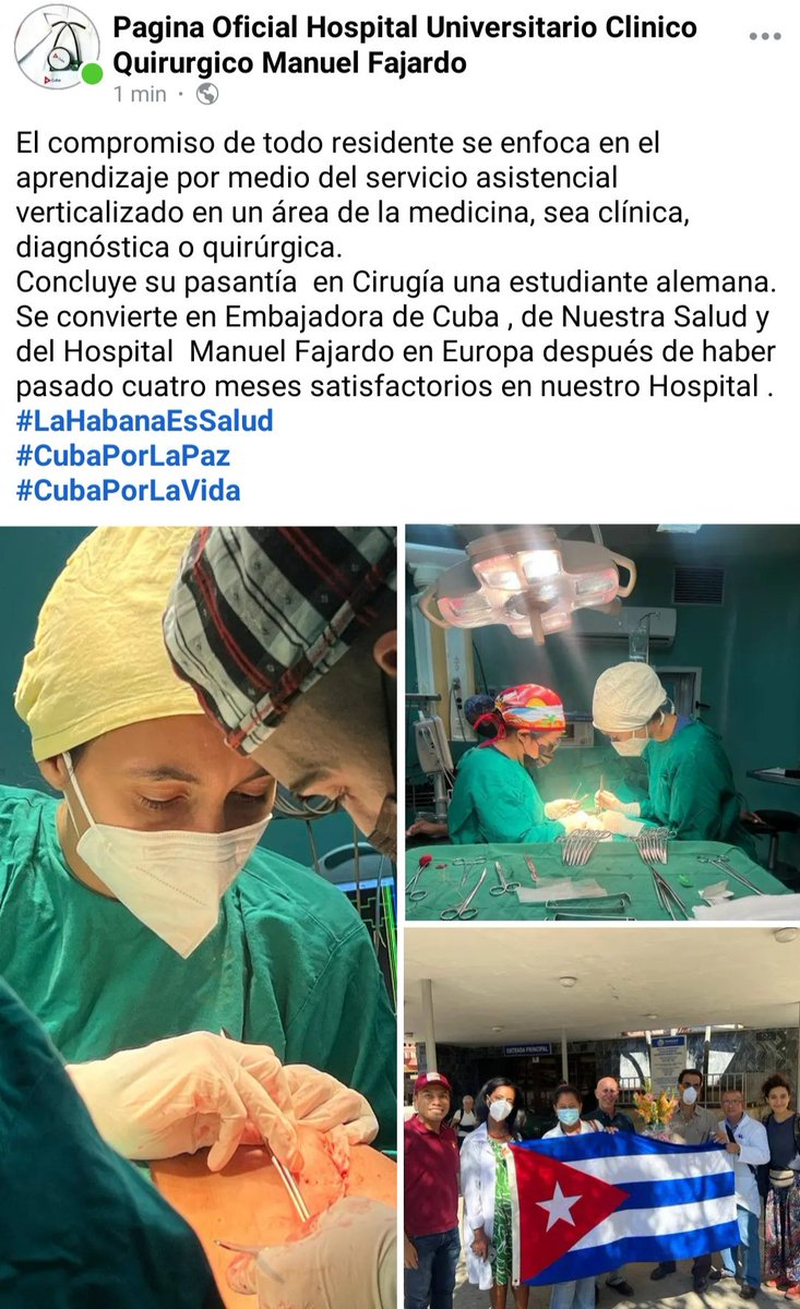 Hospital Clínico Quirúrgico Manuel Fajardo (@hcqmanuelf) on Twitter photo 