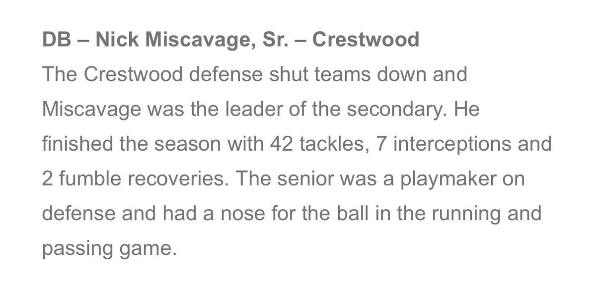 Congratulations to @NoahSchultz_6, @JardineAidan, @BiblaMagnus & @NickMiscavage for being @NEPAFootball All-District 2 Team! So very proud of all of you, very well deserved by all! Go CCCOMETS! 🏈🏆 @ArcangeliCoach