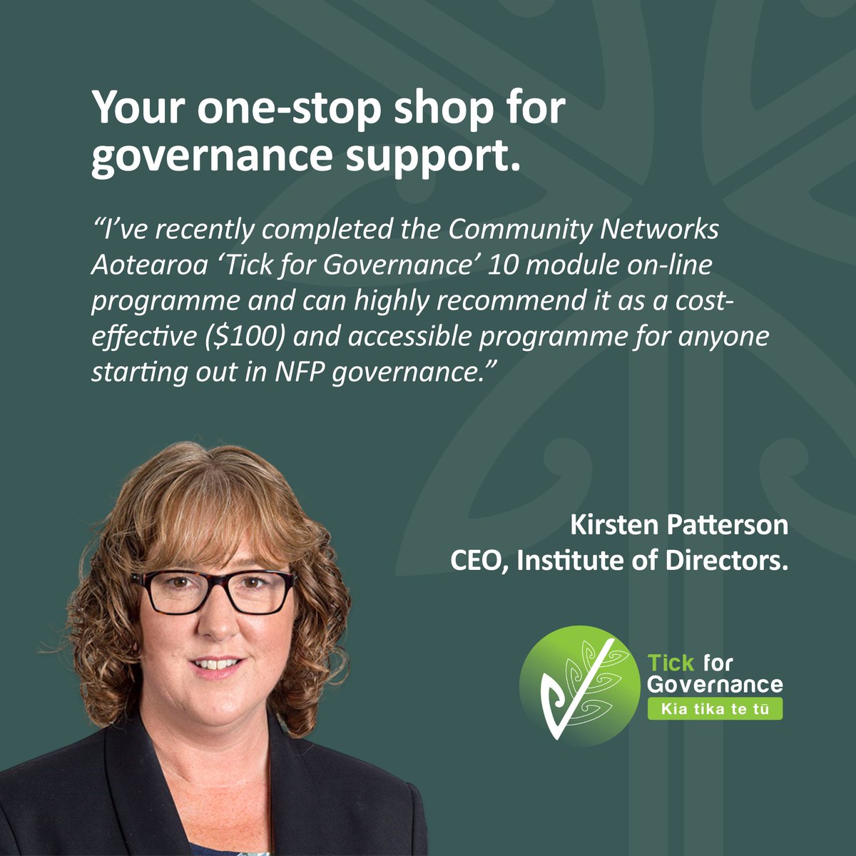 CommunityOrgs's tweet image. Learn more about the Tick for Governance course here - communitynetworksaotearoa.org.nz/tick-for-gover…