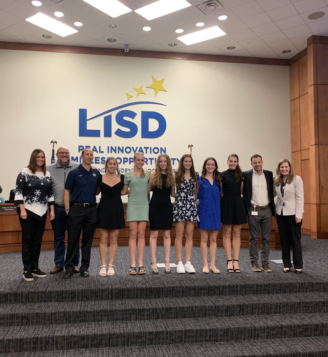 Thank you LISD for recognizing our state championship team at tonight’s school board meeting.