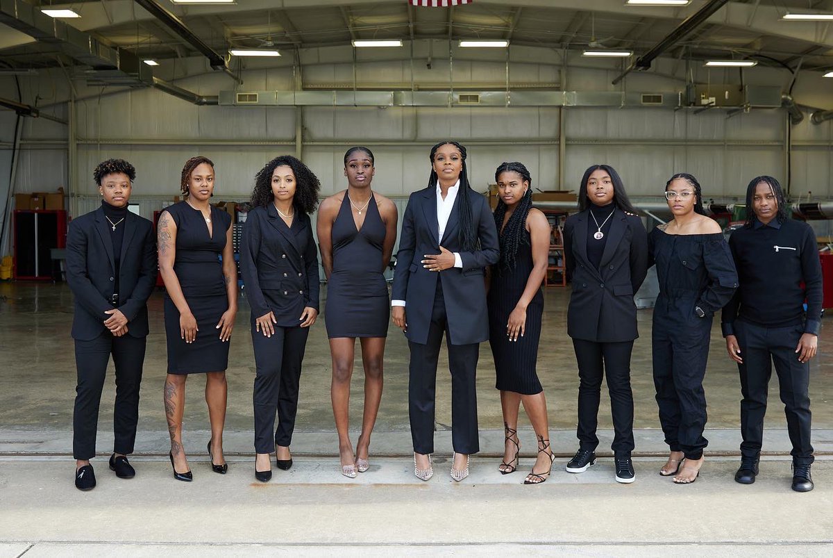 iamtynesha's tweet photo. It’s @CIAAForLife time.  Meet the squad.  Special shout out to ECSU aviation and @joel_onais for always making it happen.  #TakeOff https://t.co/mdn9yCvqVF