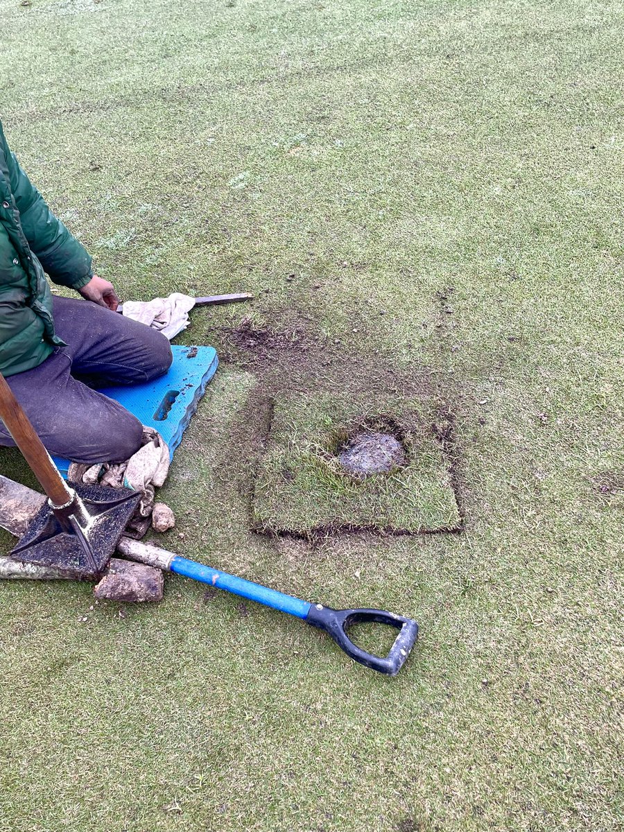 Fall projects underway.  Leveling all heads, valves and quick connects around greens.  #projects #irrigation