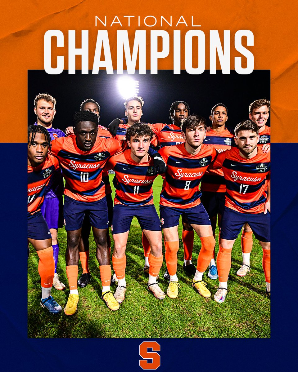 ACC Network (@accnetwork) on Twitter photo For the first time in school history โฆ
THE ORANGE ARE NATIONAL CHAMPS! ๐ โฝ <a href="/CuseMSOC/">Syracuse Men's Soccer</a> For the first time in school history โฆ
THE ORANGE ARE NATIONAL CHAMPS! ๐ โฝ <a href="/CuseMSOC/">Syracuse Men's Soccer</a>