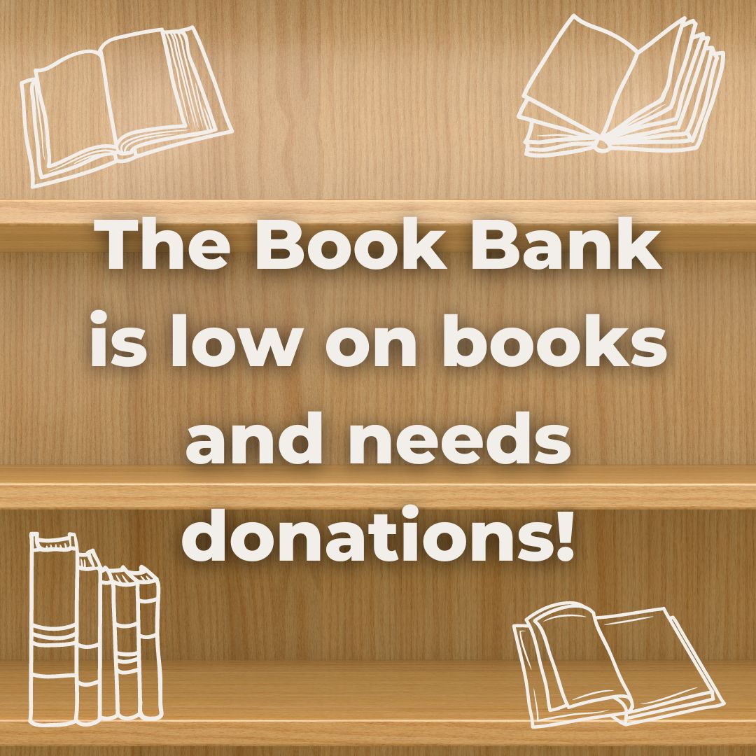 Do you have any children’s books that could use a new home? The Children’s Book Bank is low on books and in need of donations! 

Note that we are accepting ALL donations of children's books again, including chapter books through middle school age!