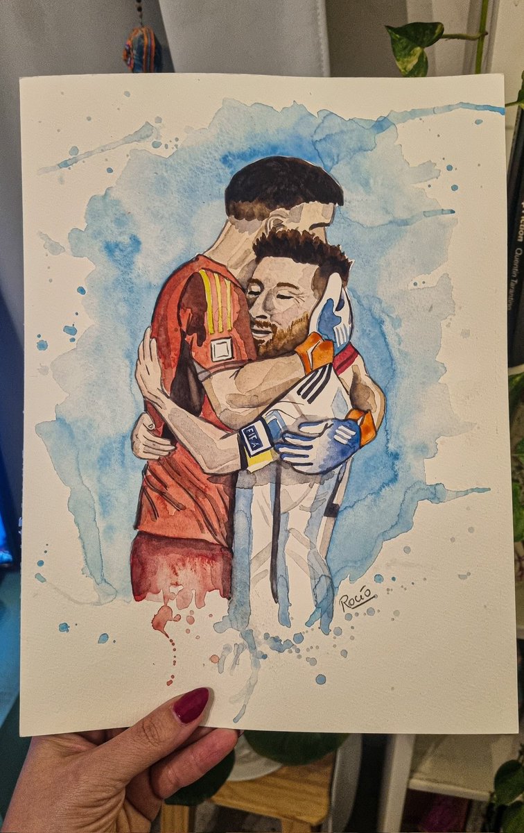 Pinté esto con todo el amor y la ilusión del mundo, ojalá les guste 💙🤍💙