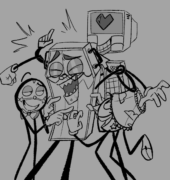 SidScreaming's tweet photo. anon wanted a double date situation with the goobers
tony had to sleep on the couch
#dhmis #DontHugMeImScared #larrythelamp #colinthecomputer #finnthecoffin #tonytheclock #tickle https://t.co/J0NNbvxpey