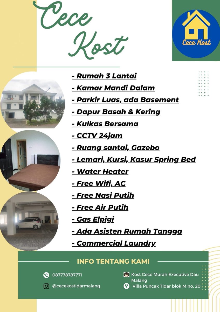 Cryzerota's tweet photo. Kost Putra, Putri, Pasutri cc: @malangraya
 @mahasiswamlg
 @kostmalangraya
 @infomalangnet
 @infomalang
 @kabarmalang
 #infomalang #info_kostmalang @kostmalangraya
 #kostputramalang #infokostmalang #kostmalang #infomalangraya #kostputrimalang https://t.co/oql2WE9zUS