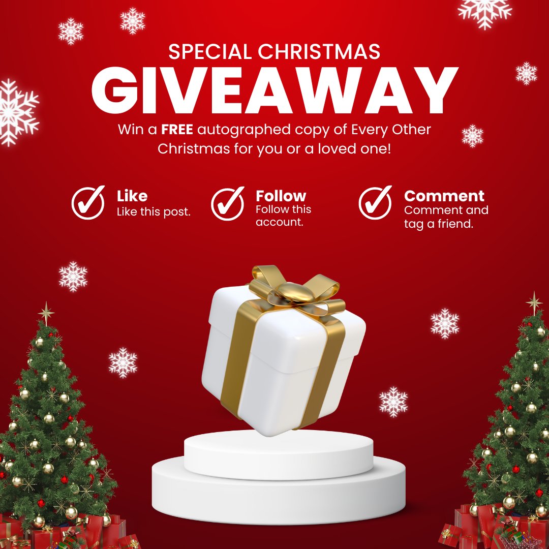 Hey all! Thanks to a generous donor, I have 10 copies of my #pb Every Other Christmas to #giveaway. Please follow, like, &amp; share to enter &amp; I'll choose 10 winners at the end of the week. I'm also running this on FB &amp; IG so feel free to enter on each platform. Good luck!