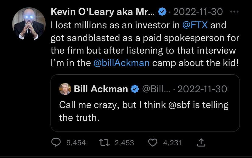 RGurovski's tweet photo. @kevinolearytv You and @BillAckman have the intelligence of empty-headed farm animals https://t.co/8QQbRTnfNs