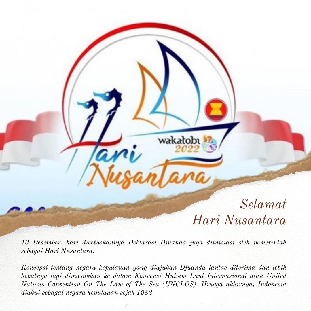 Selamat #HariNusantara!

Tahukah kamu kalau hari ini merupakan perayaan atas pengakuan Indonesia sebagai negara Kepulauan berkat pengajuan pengajuan Perdana Menteri Indonesia, Djuanda Kartawidjaya pada 13 Desember 1957.