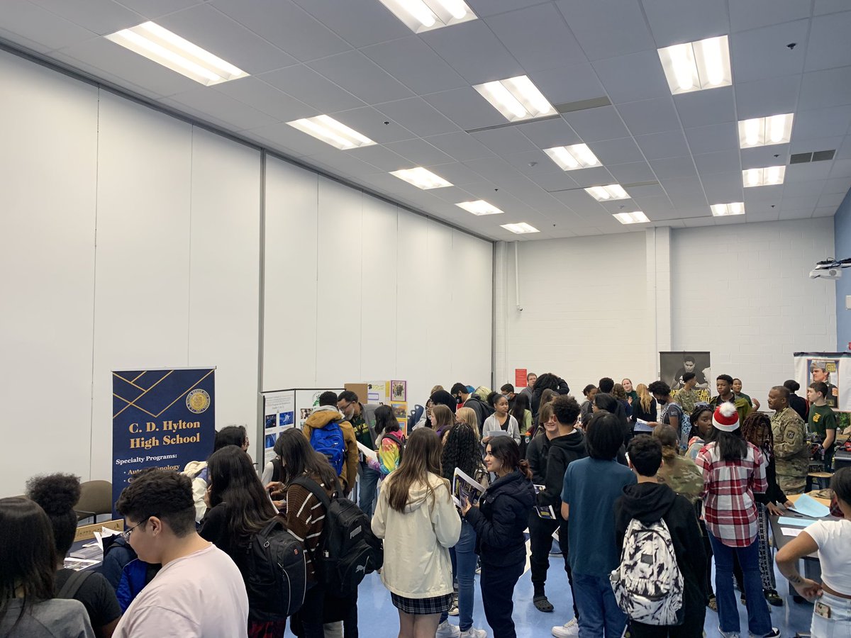 A special thank you to our visitors from Freedom, Garfield, Hylton, the Governor's School at Innovation Park, and Woodbridge for visiting with our Wolves today to talk about specialty programs! #PWCScounseling #PWCSSpecialtyPrograms