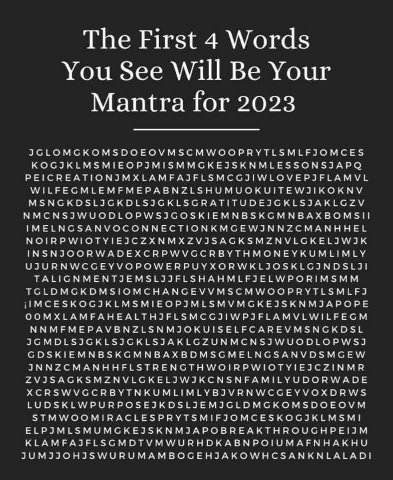 MissABrownie's tweet photo. 1. Gratitude 
2. Purpose
3. Money
4. Breakthrough 

I will take it! #mantra #bringon2023 https://t.co/wpEIQpIYeO
