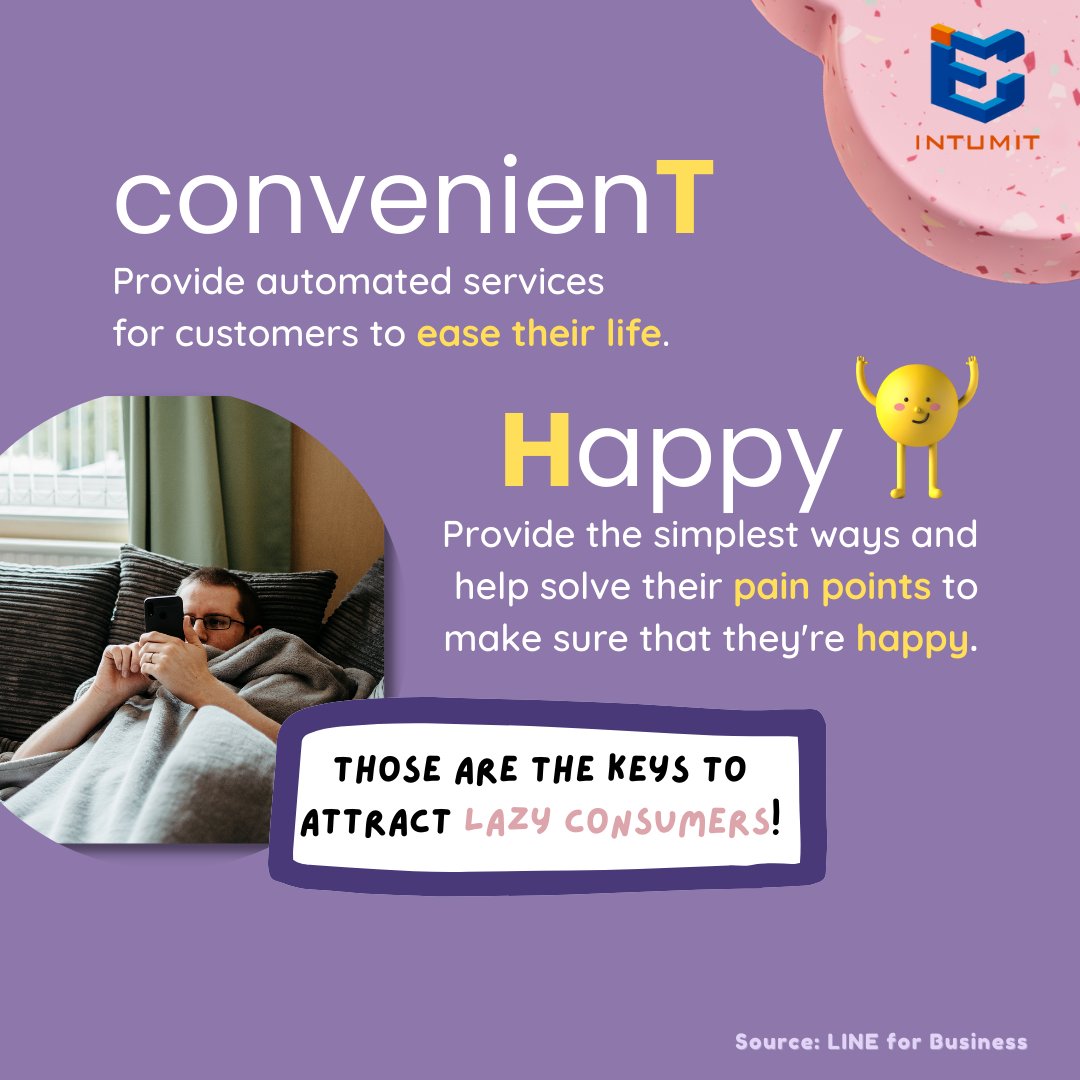 Intumit_AI's tweet image. Let&apos;s capture these lazy customers when convenience is addictive! 😆
Our #SmartRobot can help attract this type of customer~
#ConversationalAI #SLOTHstrategy #Marketing #Lazycustomers #DigitalTransformation #Convenience #CustomerService #CustomerJourney #Chatbot