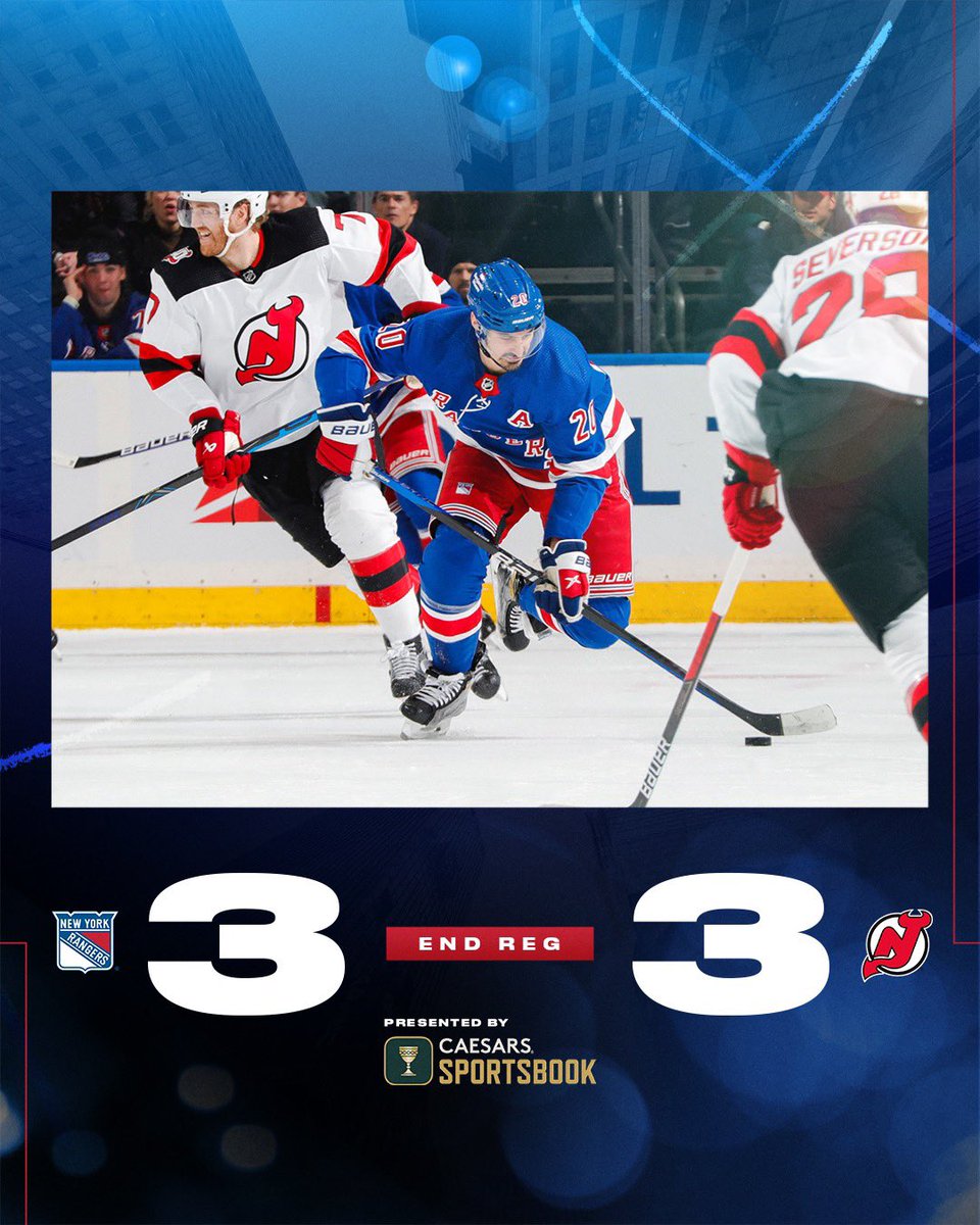 NYRangers's tweet photo. TO OT. https://t.co/p5QrSGtk7A